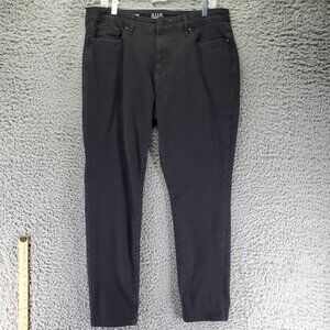 A.N.A Jeans Womens Size 16 Black Mid-Rise Skinny Stretch Denim